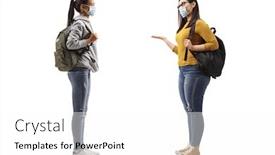  Presentation with medical students - Beautiful PPT theme featuring full-length-profile-shot backdrop and a white colored foreground