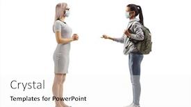  Presentation with masks - Colorful slide deck enhanced with full-length-profile-shot backdrop and a white colored foreground