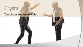  Presentation with shot - Audience pleasing slide set consisting of full-length-profile-shot backdrop and a lemonade colored foreground