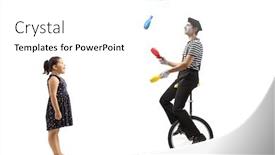  Presentation with shot - Amazing presentation theme having full-length-profile-shot backdrop and a white colored foreground