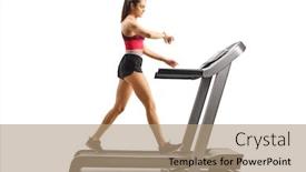  Presentation with treadmill - Cool new PPT theme with full-length-profile-shot backdrop and a coral colored foreground