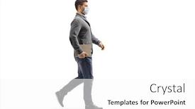  Presentation with shot - Audience pleasing PPT layouts consisting of full-length-profile-shot backdrop and a white colored foreground