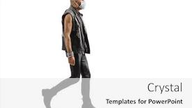  Presentation with punk - Slide deck consisting of full-length-profile-shot background and a white colored foreground