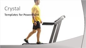  Presentation with treadmill - Slides with full-length-profile-shot background and a white colored foreground