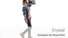  Presentation with boom box - Cool new presentation theme with full-length-profile-shot backdrop and a white colored foreground