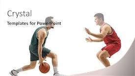  Presentation with shot - Slide set having full-length-profile-shot background and a white colored foreground