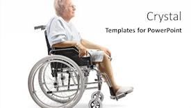  Presentation with elderly - PPT layouts featuring full-length-profile-shot background and a white colored foreground