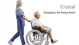  Presentation with shot - Presentation theme consisting of full-length-profile-shot background and a white colored foreground