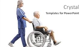  Presentation with nurse - Presentation theme consisting of full-length-profile-shot background and a white colored foreground