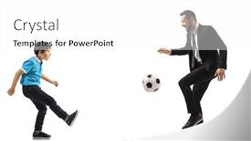  Presentation with father - Presentation enhanced with full-length-profile-shot background and a white colored foreground