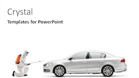  Presentation with hazmat - Colorful presentation enhanced with full-length-profile-shot backdrop and a white colored foreground