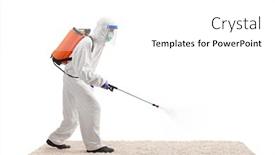  Presentation with hazmat - Colorful presentation theme enhanced with full-length-profile-shot backdrop and a white colored foreground