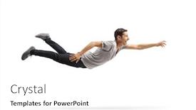  Presentation with shot - Presentation design featuring full-length-profile-shot background and a white colored foreground