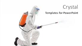  Presentation with shot - Presentation design featuring full-length-profile-shot background and a white colored foreground