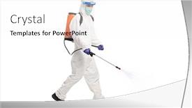  Presentation with hazmat - Beautiful slide deck featuring full-length-profile-shot backdrop and a white colored foreground