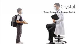  Presentation with face mask - Cool new PPT theme with full-length-profile-shot backdrop and a white colored foreground