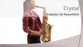  Presentation with shot - Presentation with full-length-profile-shot background and a light gray colored foreground