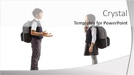  Presentation with shot - Audience pleasing presentation consisting of full-length-profile-shot backdrop and a white colored foreground