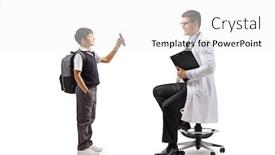  Presentation with pediatrician - Presentation theme with full-length-profile-shot background and a white colored foreground