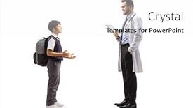  Presentation with shot - Presentation theme featuring full-length-profile-shot background and a white colored foreground