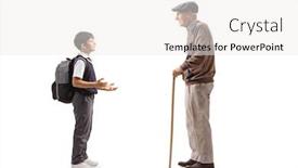  Presentation with shot - Presentation enhanced with full-length-profile-shot background and a white colored foreground