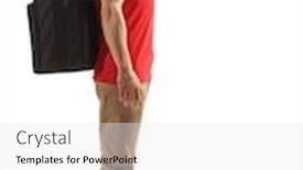  Presentation with food delivery - Slide set consisting of full-length-profile-shot background and a white colored foreground