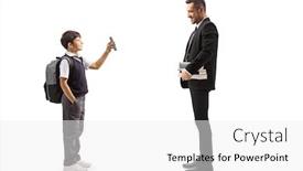  Presentation with shot - PPT theme consisting of full-length-profile-shot background and a white colored foreground