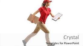  Presentation with shot - Theme having full-length-profile-shot background and a white colored foreground