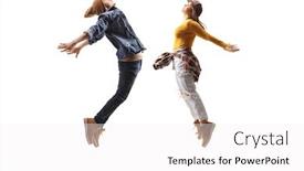  Presentation with shot - Theme featuring full-length-profile-shot background and a white colored foreground