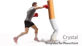  Presentation with boxing - PPT theme consisting of full-length-profile-shot background and a white colored foreground