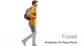  Presentation with shot - Slides featuring full-length-profile-shot background and a white colored foreground