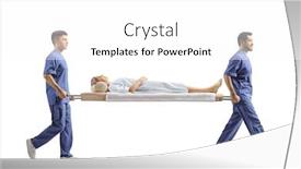  Presentation with healthcare workers - Beautiful presentation theme featuring full-length-profile-shot backdrop and a white colored foreground