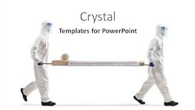  Presentation with medical - PPT theme having full-length-profile-shot background and a white colored foreground