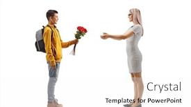  Presentation with shot - Cool new presentation theme with full-length-profile-shot backdrop and a white colored foreground