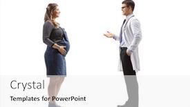  Presentation with gynecologist - Slide deck enhanced with full-length-profile-shot background and a white colored foreground