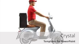  Presentation with food white - Beautiful slides featuring full-length-profile-shot backdrop and a light gray colored foreground