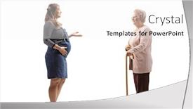  Presentation with cane - Audience pleasing slide set consisting of full-length-profile-shot backdrop and a white colored foreground