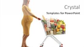  Presentation with food white - PPT theme enhanced with full-length-profile-shot background and a white colored foreground