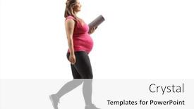  Presentation with walking exercise - PPT layouts consisting of full-length-profile-shot background and a white colored foreground