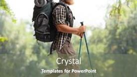  Presentation with hiking - Beautiful slides featuring full-length-profile-shot backdrop and a seafoam green colored foreground