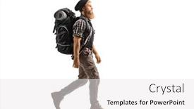  Presentation with hiking - Beautiful slide set featuring full-length-profile-shot backdrop and a white colored foreground