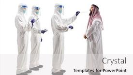  Presentation with hazmat - Cool new slide set with full-length-profile-shot backdrop and a white colored foreground