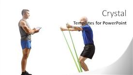  Presentation with coaching - Beautiful slide deck featuring full-length-profile-shot backdrop and a white colored foreground