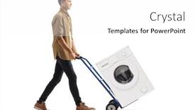  Presentation with hand washing - Slide deck enhanced with full-length-profile-shot background and a white colored foreground