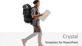  Presentation with hiking - PPT layouts enhanced with full-length-profile-shot background and a white colored foreground