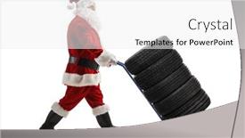  Presentation with santa - Colorful PPT theme enhanced with full-length-profile-shot backdrop and a white colored foreground