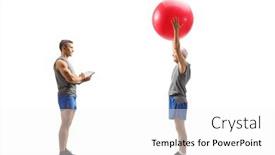  Presentation with elderly - Colorful theme enhanced with full-length-profile-shot backdrop and a white colored foreground