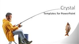  Presentation with fisherman - Presentation having full-length-profile-shot background and a white colored foreground