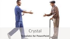  Presentation with elderly health - Amazing PPT layouts having full-length-profile-shot backdrop and a light gray colored foreground