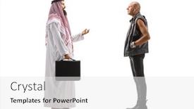  Presentation with punk - Presentation theme featuring full-length-profile-shot background and a white colored foreground